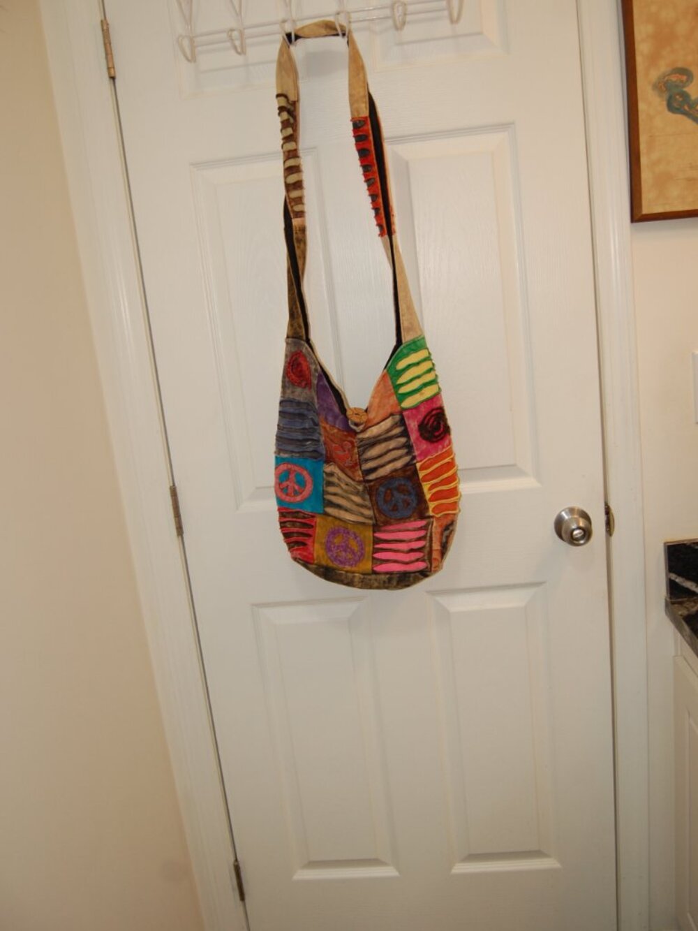 RIMA Patchwork Cross Body/Bohemian /Hobo Shoulder Purse/ Elephant/ Peace Signs